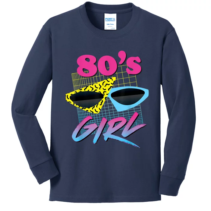 This Is My 80s Girl Costume Party Shirt Vintage Gift Shirt For Fan Kids Long Sleeve Shirt