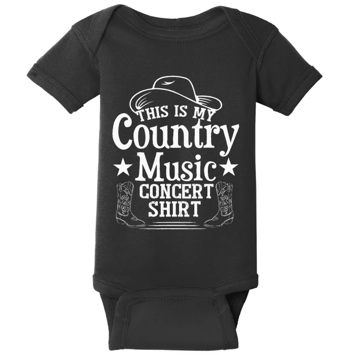 This Is My Country Music Concert Baby Bodysuit