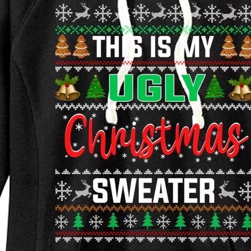 This Is My ItS Too Hot For Ugly Christmas Women's Fleece Hoodie