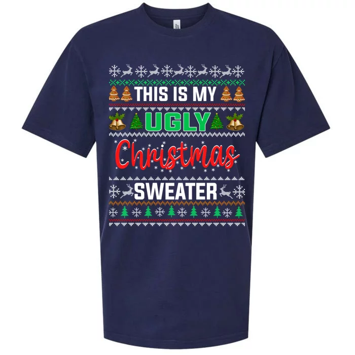 This Is My ItS Too Hot For Ugly Christmas Sueded Cloud Jersey T-Shirt