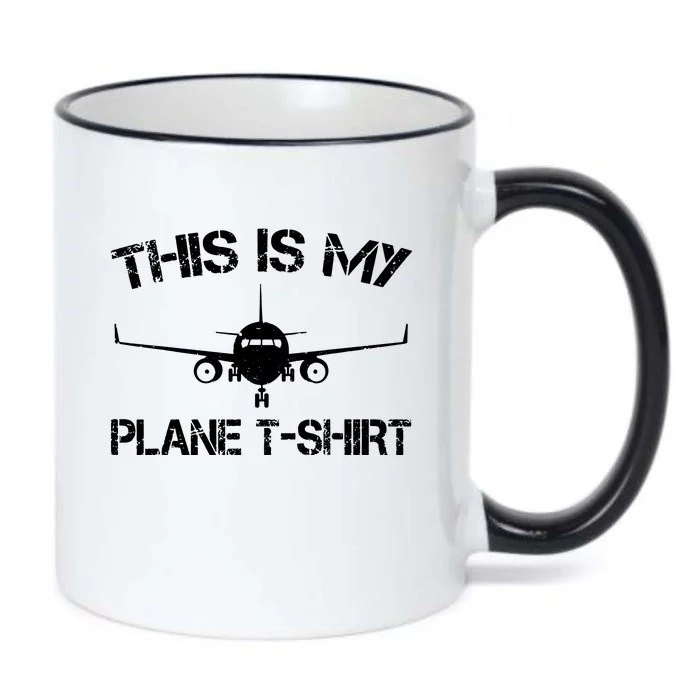 This Is My Plane Airplane Pilot Gifts Black Color Changing Mug