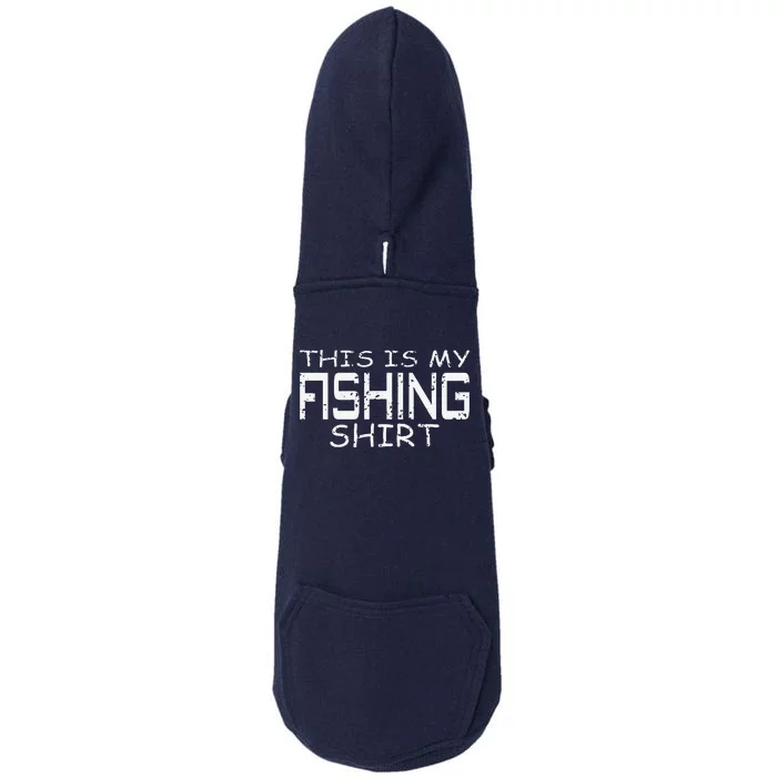 This Is My Fishing Gift Funny Fishing Doggie 3-End Fleece Hoodie