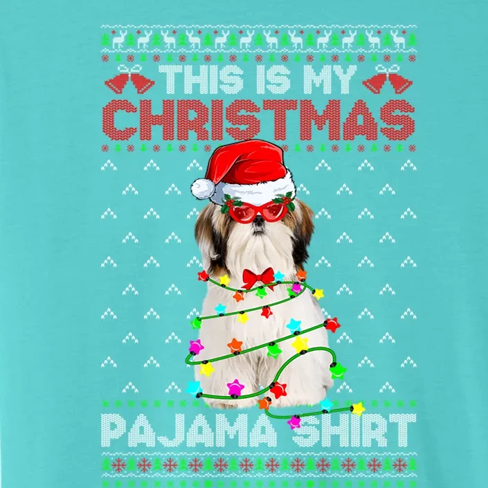 This Is My Christmas Pajama Shih Tzu Dog Ugly Xmas Meaningful Gift ChromaSoft Performance T-Shirt