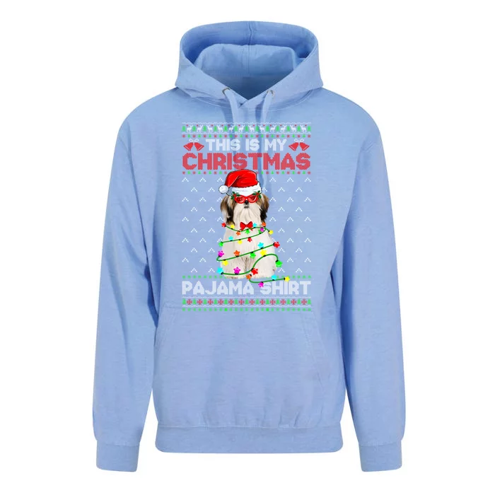 This Is My Christmas Pajama Shih Tzu Dog Ugly Xmas Meaningful Gift Unisex Surf Hoodie