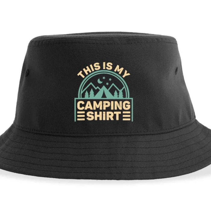 This Is My Camping Camp Tent Camper Funny Camping Sustainable Bucket Hat