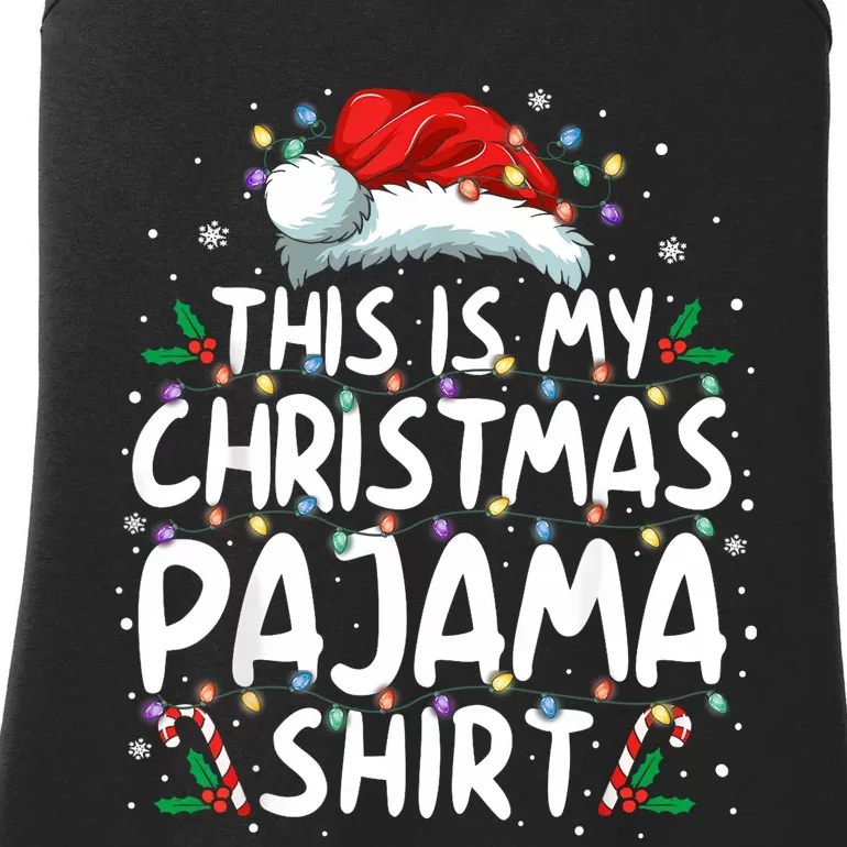 This Is My Christmas Pajama Xmas Pjs Ladies Essential Tank