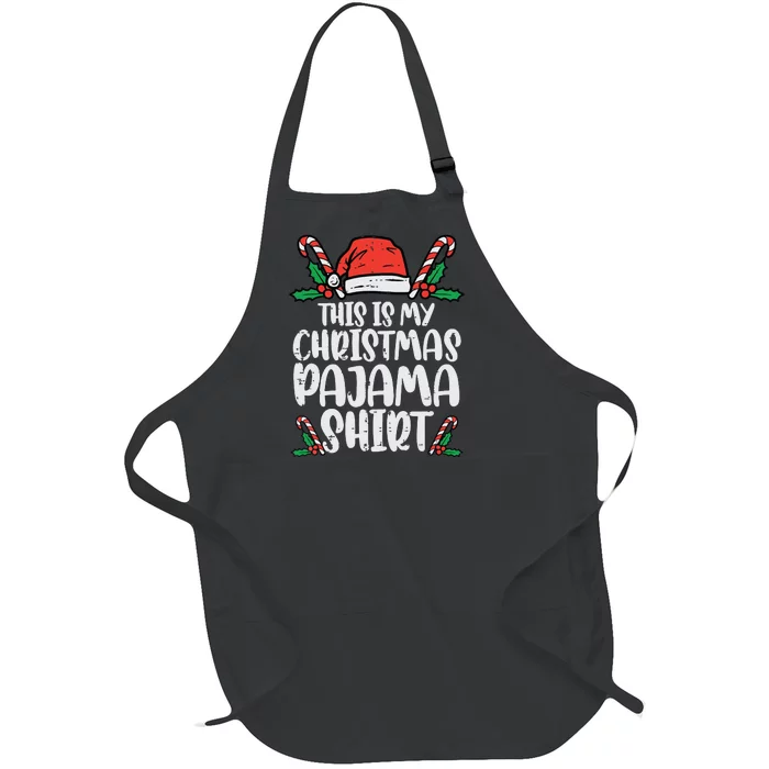 This Is My Christmas Pajama Funny Xmas Pjs Women Full-Length Apron With Pocket