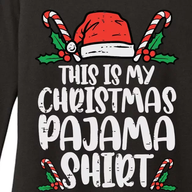 This Is My Christmas Pajama Funny Xmas Pjs Women Womens CVC Long Sleeve Shirt