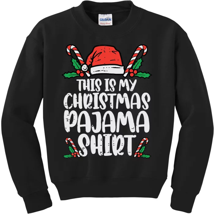 This Is My Christmas Pajama Funny Xmas Pjs Women Kids Sweatshirt