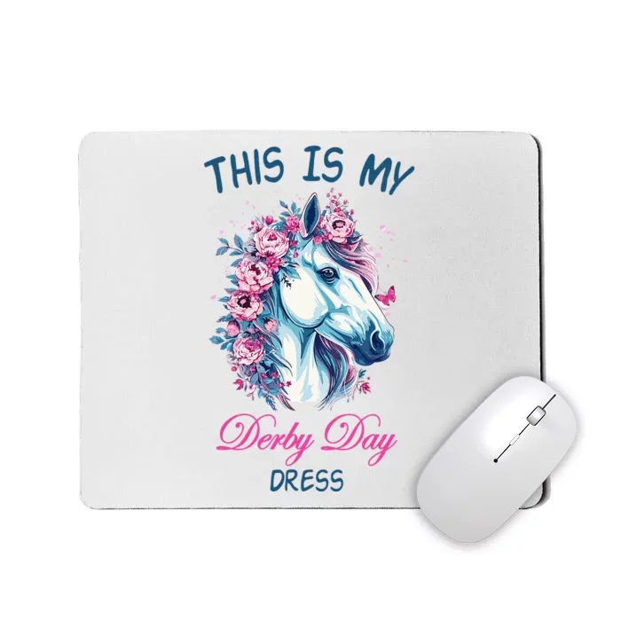 This Is My Derby Day Dress Flowers Butterfly Horse Racing Mousepad