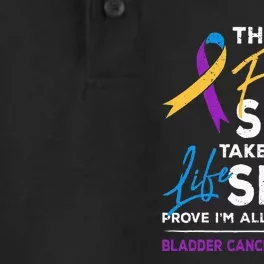 This Is My Fight Bladder Cancer Awareness Month Ribbon Dry Zone Grid Performance Polo