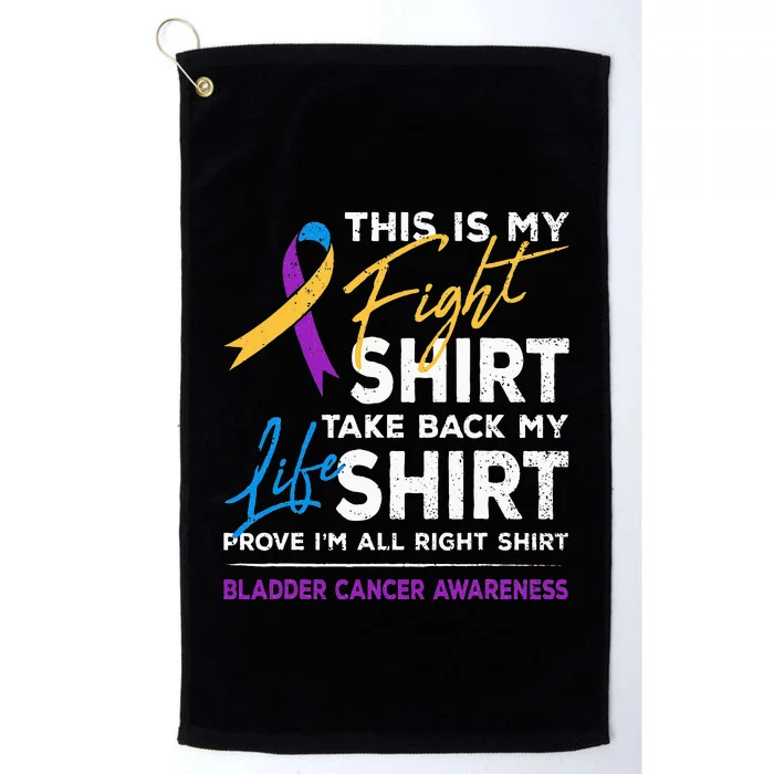 This Is My Fight Bladder Cancer Awareness Month Ribbon Platinum Collection Golf Towel