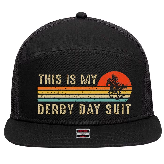 This Is My Derby Day Suit Horse Racing Lover Day 7 Panel Mesh Trucker Snapback Hat