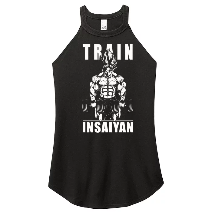 Train Insaiyan Manga, Anime Gym Motivational Premium Women’s Perfect Tri Rocker Tank