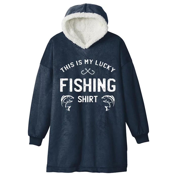 This Is My Lucky Fishing Hooded Wearable Blanket