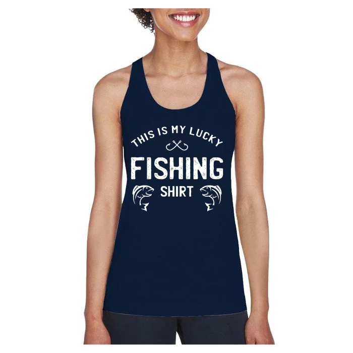 This Is My Lucky Fishing Women's Racerback Tank