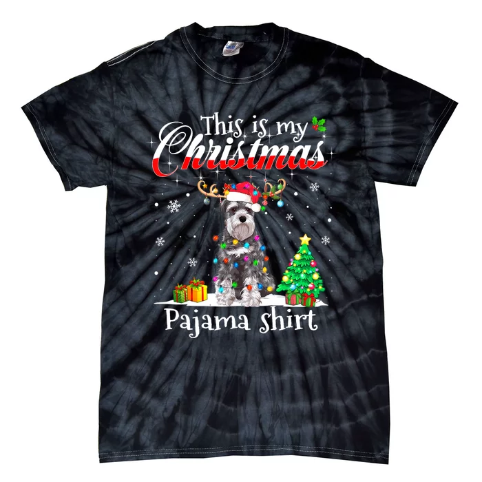 This Is My Christmas Pajama Schnauzer Lover Dog Tie-Dye T-Shirt