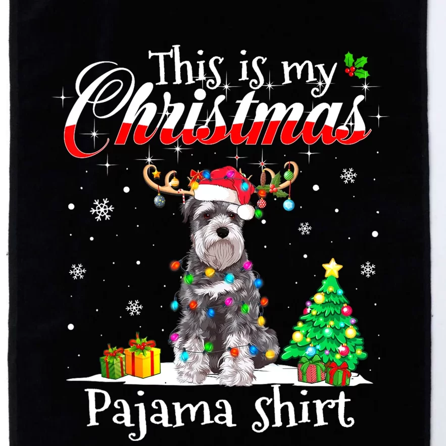 This Is My Christmas Pajama Schnauzer Lover Dog Platinum Collection Golf Towel