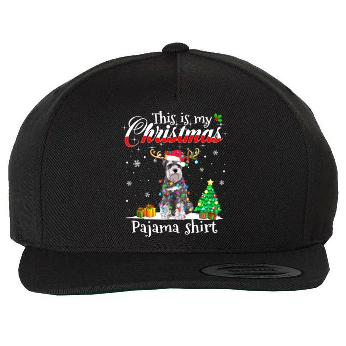 This Is My Christmas Pajama Schnauzer Lover Dog Wool Snapback Cap