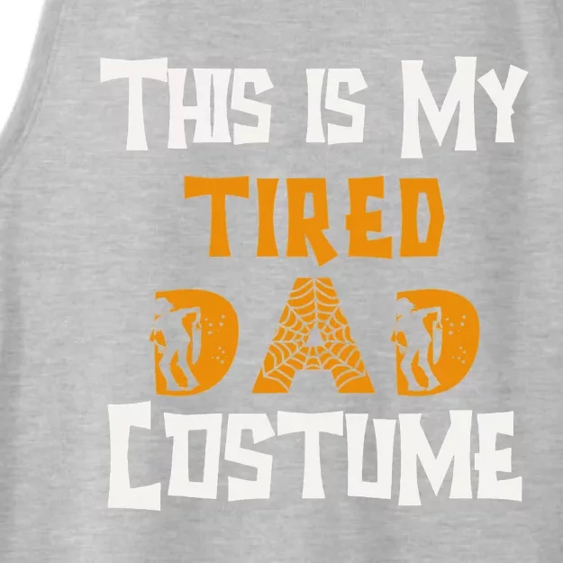 This Is My Tired Dad Halloween Costume For Family Matching Ladies Tri-Blend Wicking Tank