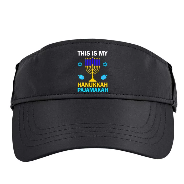 This Is My Hanukkah Pajamakah Chanukah Pajama Jewish Xmas Adult Drive Performance Visor