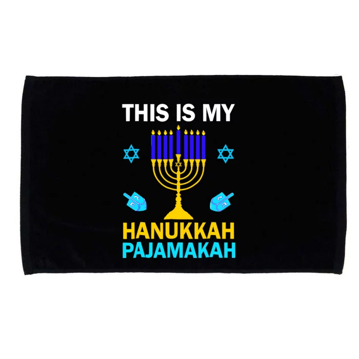 This Is My Hanukkah Pajamakah Chanukah Pajama Jewish Xmas Microfiber Hand Towel