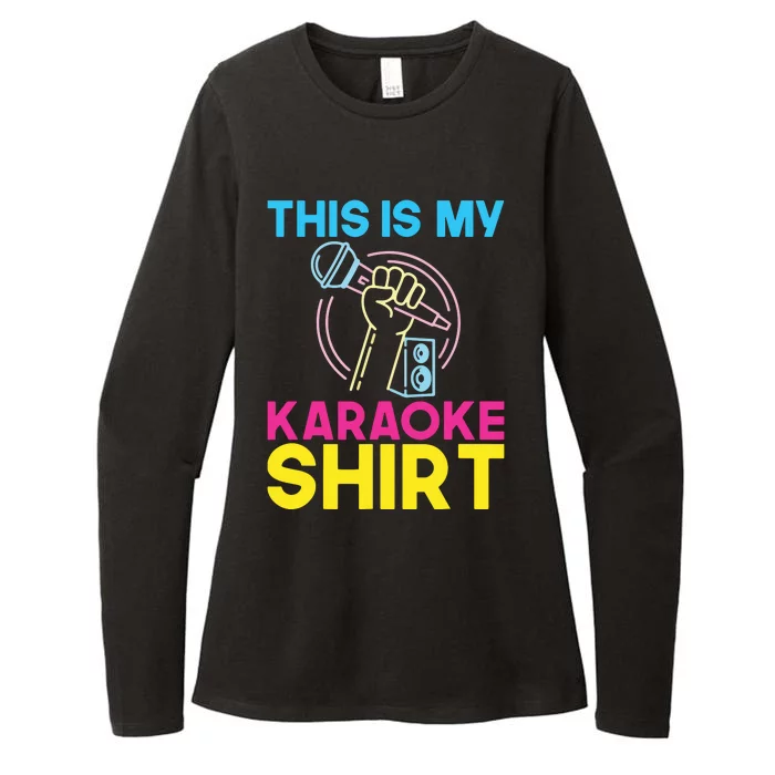 This Is My Karaoke Microphone Singing Lover Womens CVC Long Sleeve Shirt