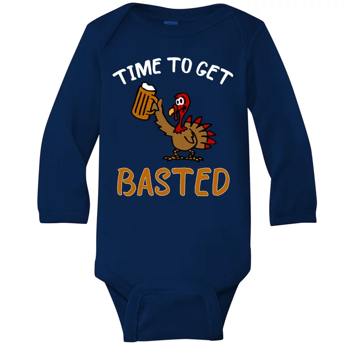 Time To Get Basted Baby Long Sleeve Bodysuit