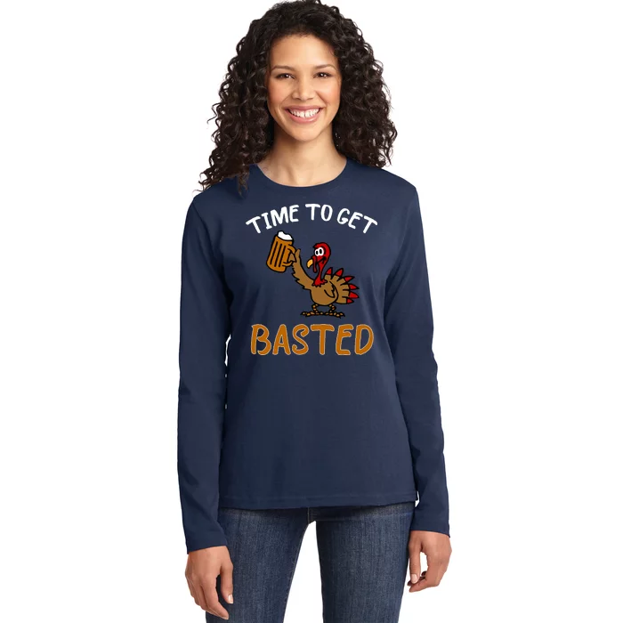 Time To Get Basted Ladies Long Sleeve Shirt