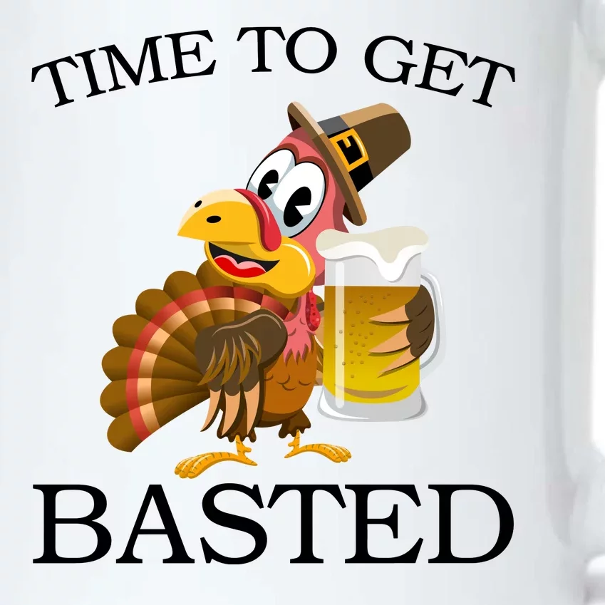 Time To Get Basted Funny Thanksgiving Black Color Changing Mug