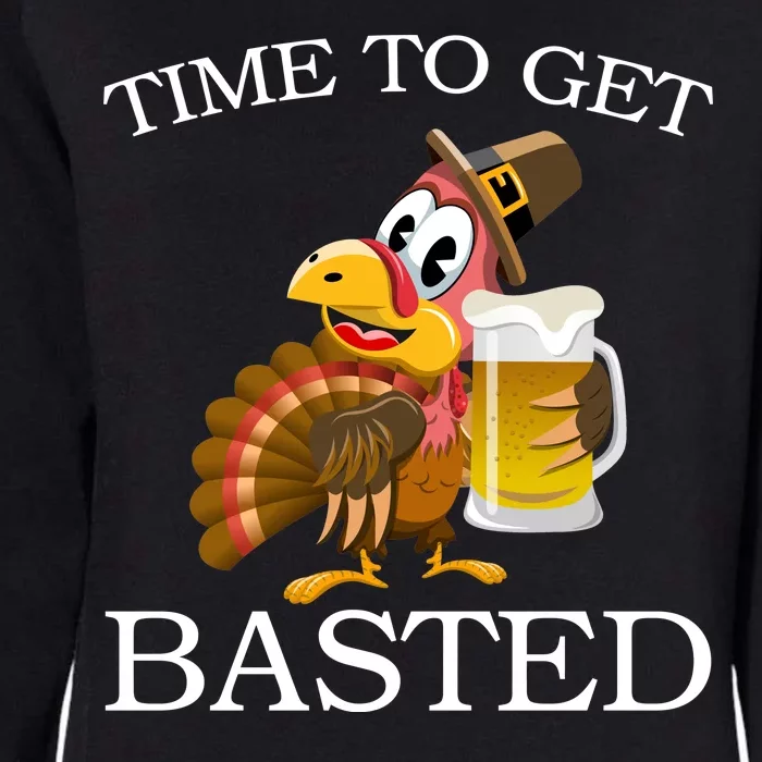 Time To Get Basted Funny Thanksgiving Womens California Wash Sweatshirt