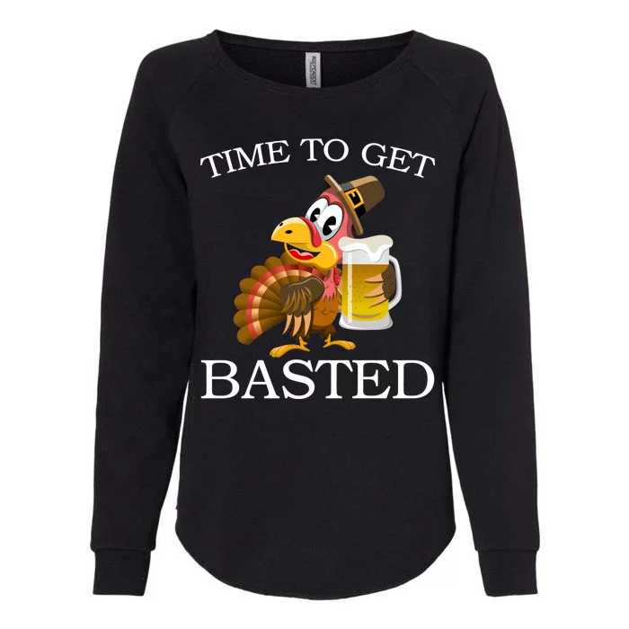 Time To Get Basted Funny Thanksgiving Womens California Wash Sweatshirt