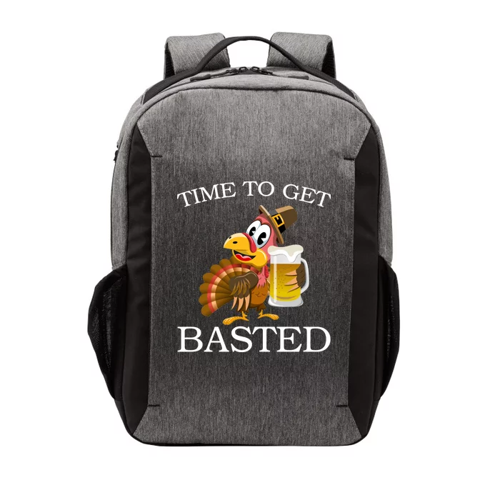 Time To Get Basted Funny Thanksgiving Vector Backpack