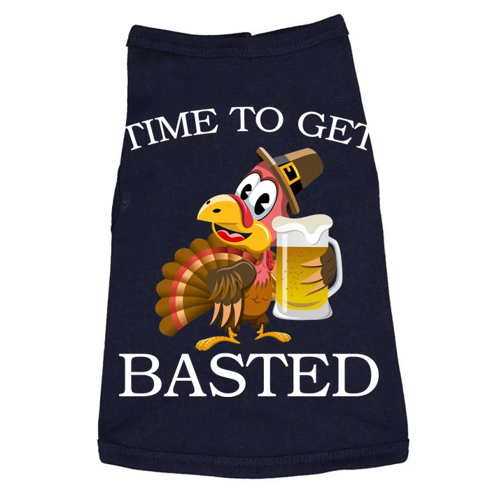 Time To Get Basted Funny Thanksgiving Doggie Tank