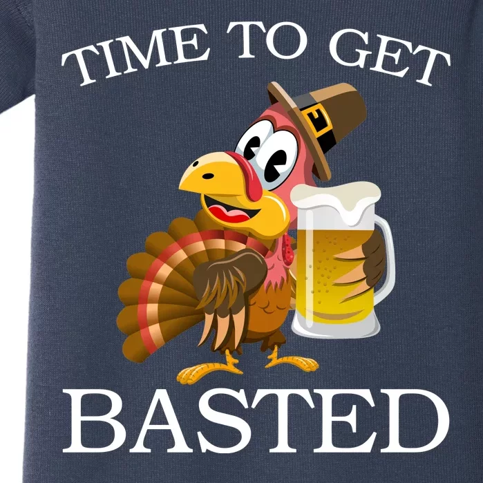 Time To Get Basted Funny Thanksgiving Baby Bodysuit