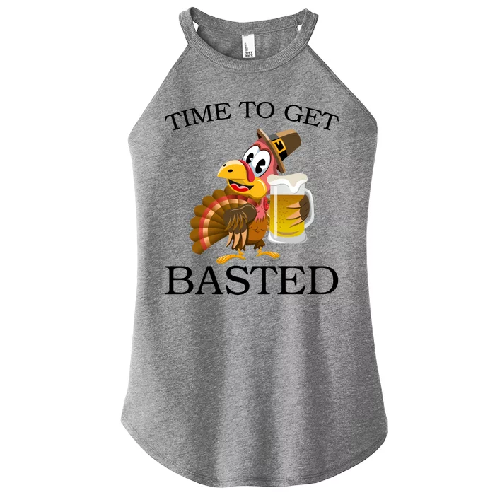 Time To Get Basted Funny Thanksgiving Women’s Perfect Tri Rocker Tank