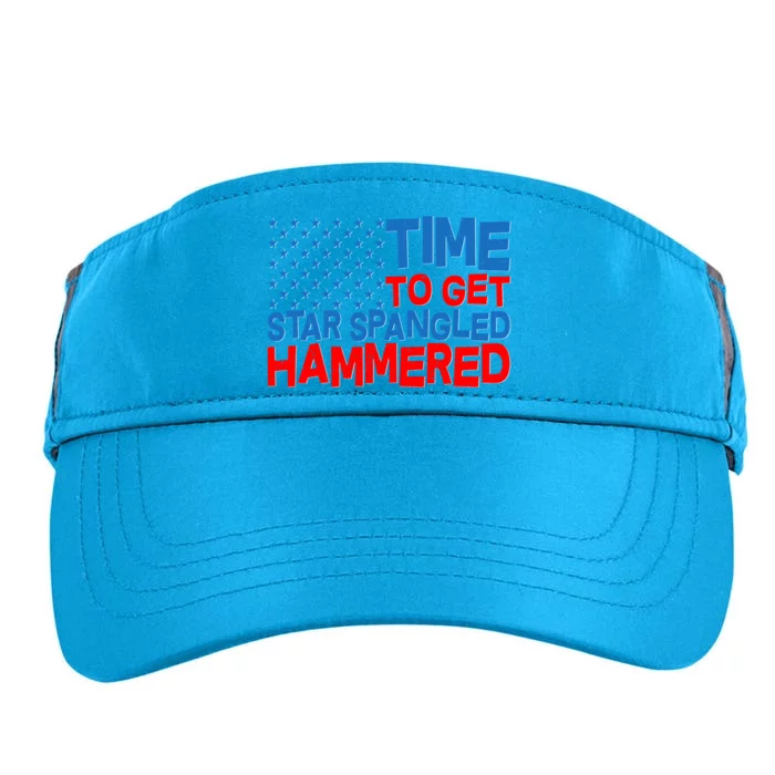 Time To Get Star Spangled Hammered Adult Drive Performance Visor