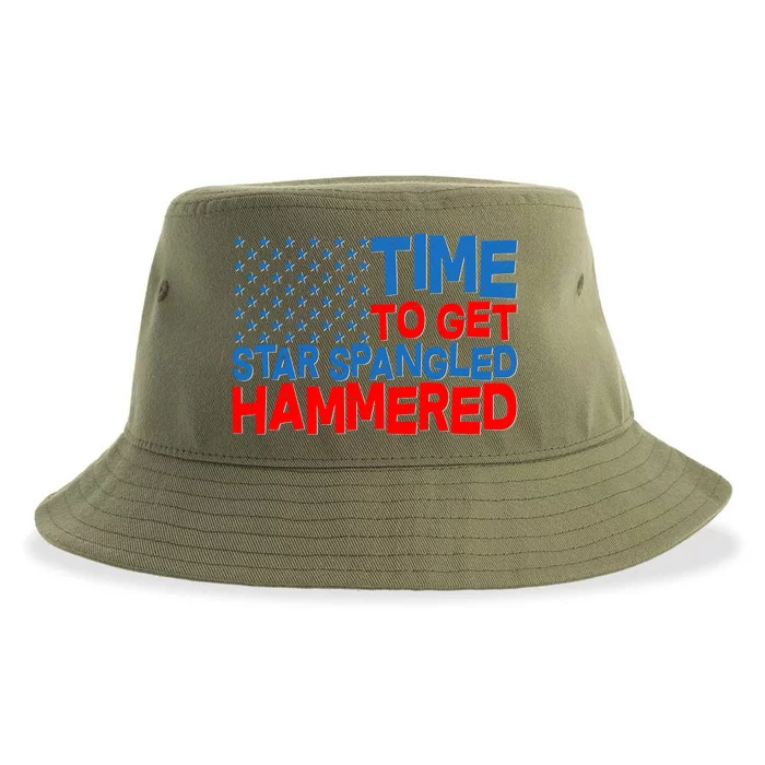 Time To Get Star Spangled Hammered Sustainable Bucket Hat