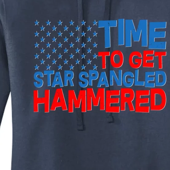 Time To Get Star Spangled Hammered Women's Pullover Hoodie