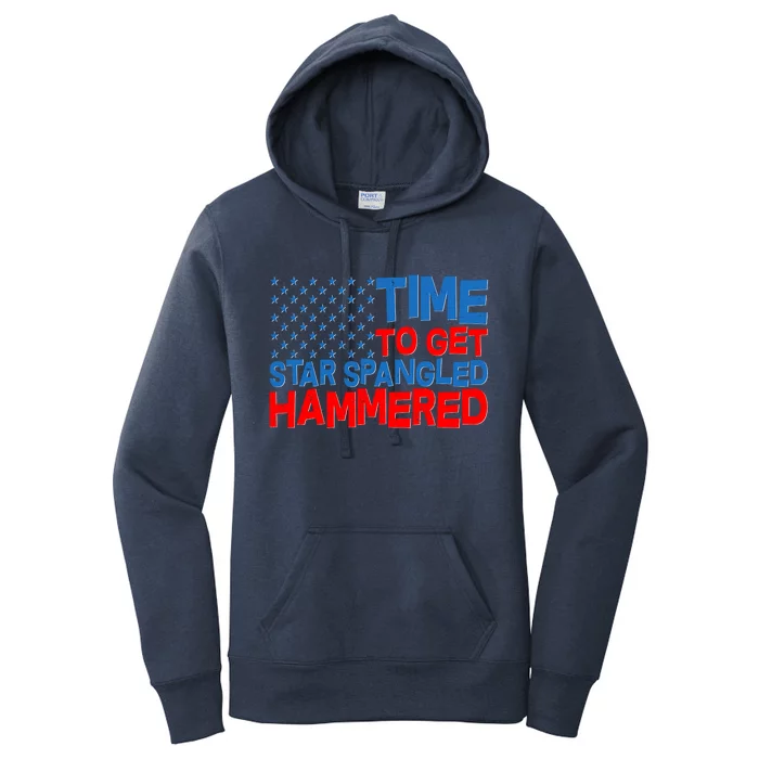 Time To Get Star Spangled Hammered Women's Pullover Hoodie