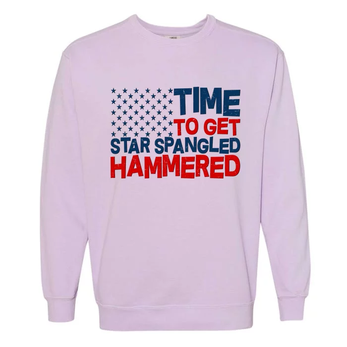 Time To Get Star Spangled Hammered Garment-Dyed Sweatshirt