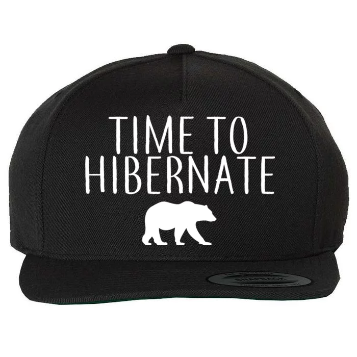 Time To Hibernate Wool Snapback Cap