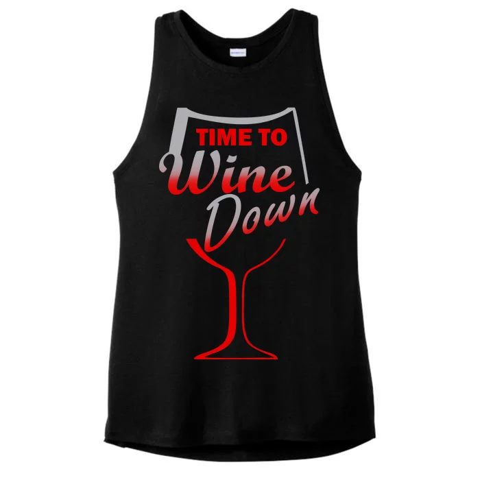 Time To Wine Down Ladies Tri-Blend Wicking Tank