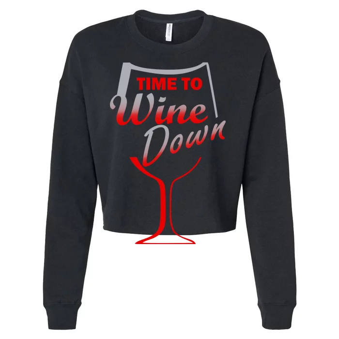 Time To Wine Down Cropped Pullover Crew