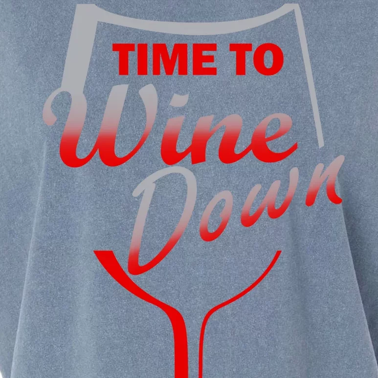 Time To Wine Down Garment-Dyed Women's Muscle Tee