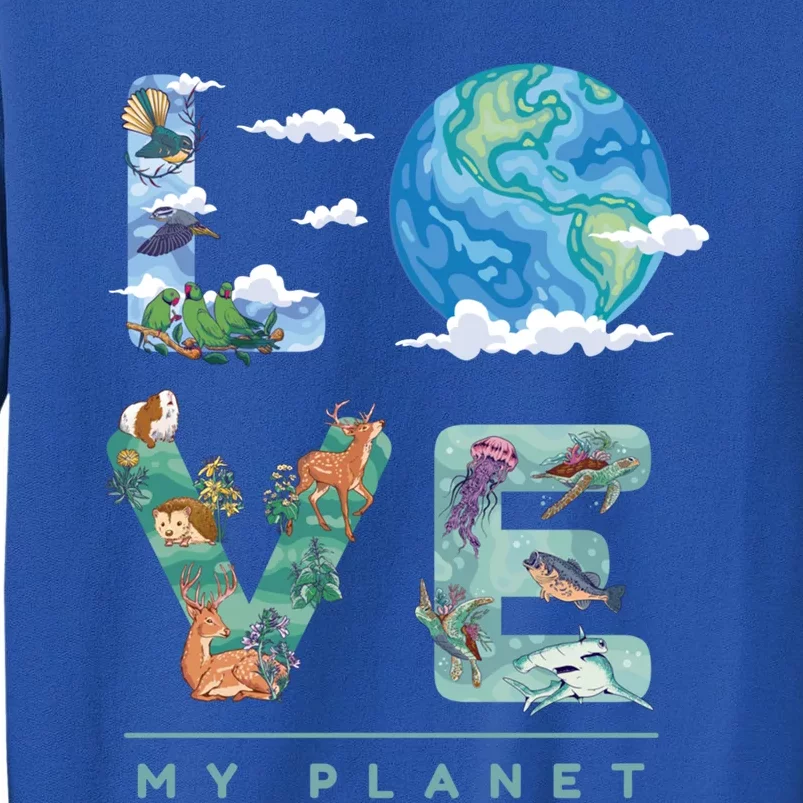 There Is No Planet B Gift Love My Planet Gift Tall Sweatshirt