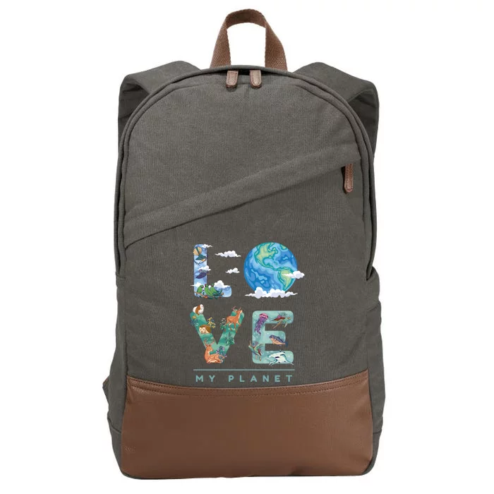 There Is No Planet B Gift Love My Planet Gift Cotton Canvas Backpack