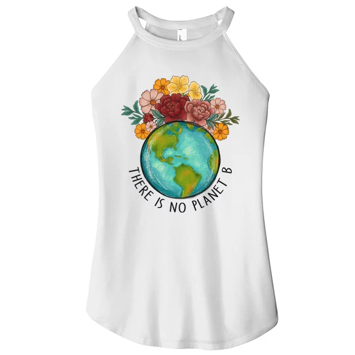 There Is No Planet B Funny Earth Day Women’s Perfect Tri Rocker Tank