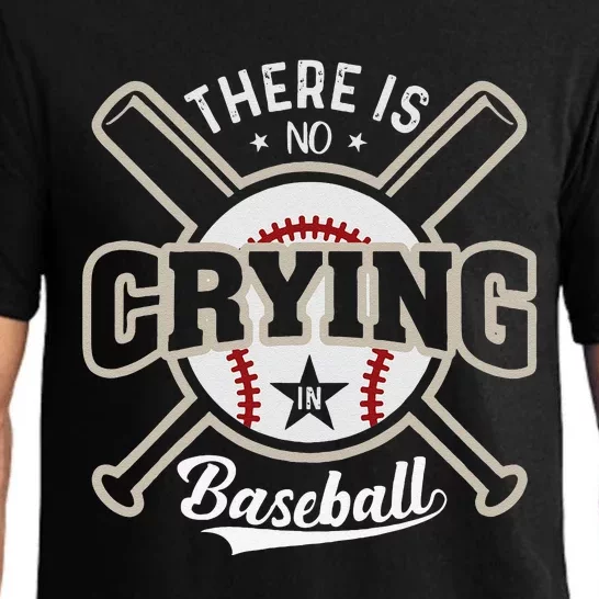 There Is No Crying In Baseball Sports Funny Baseball Pajama Set