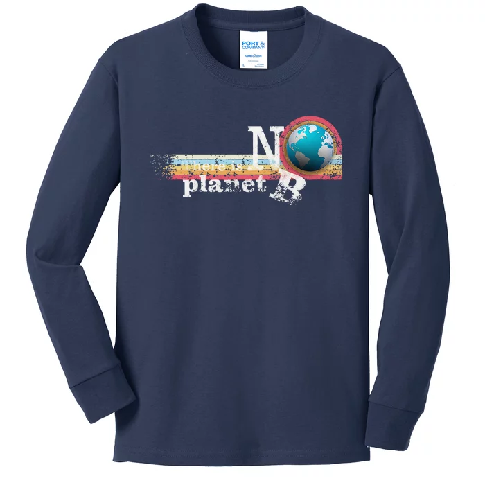 THERE IS NO PLANET B RETRO VINTAGE Kids Long Sleeve Shirt